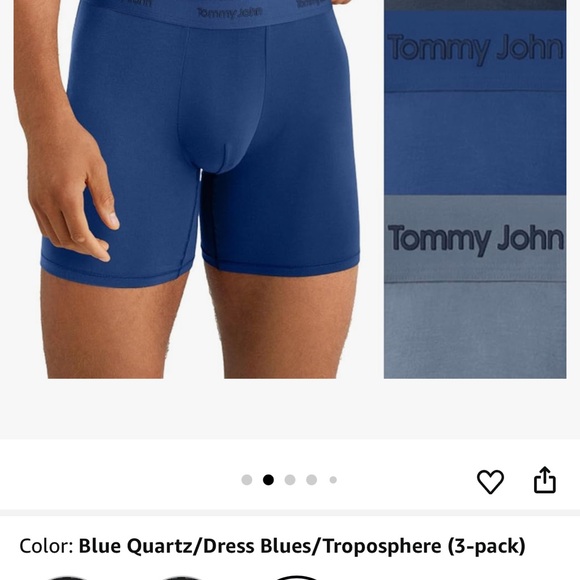 Tommy John Men's Boxer Briefs in Blue Quartz - Picture 1 of 2